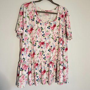 Plus Floral Boutique Top